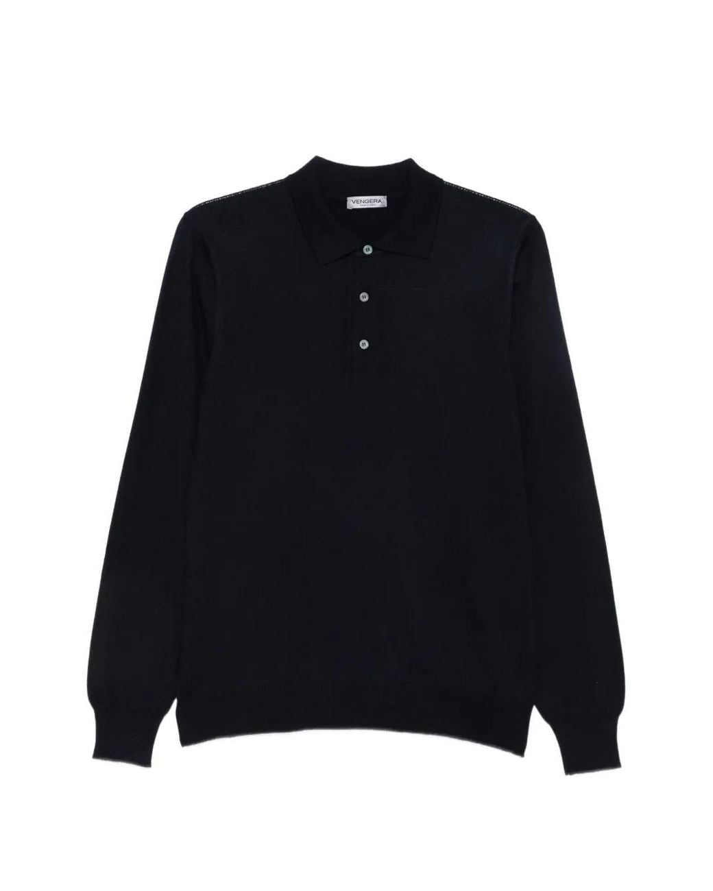 Vengera Black Polo À Manches Longues for men