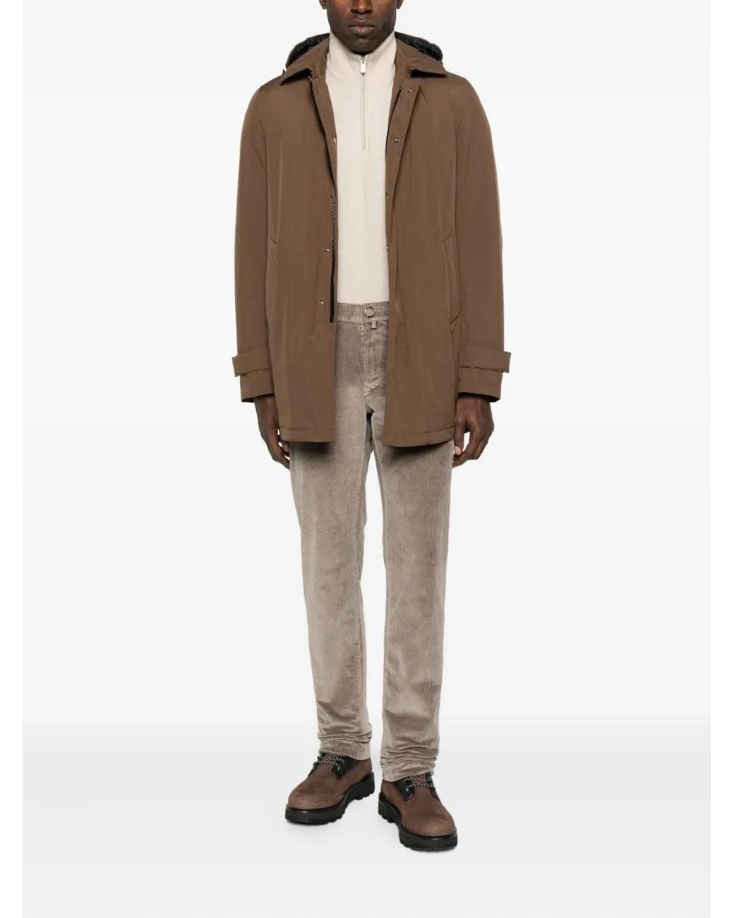 Herno Brown Padded Jacket for men