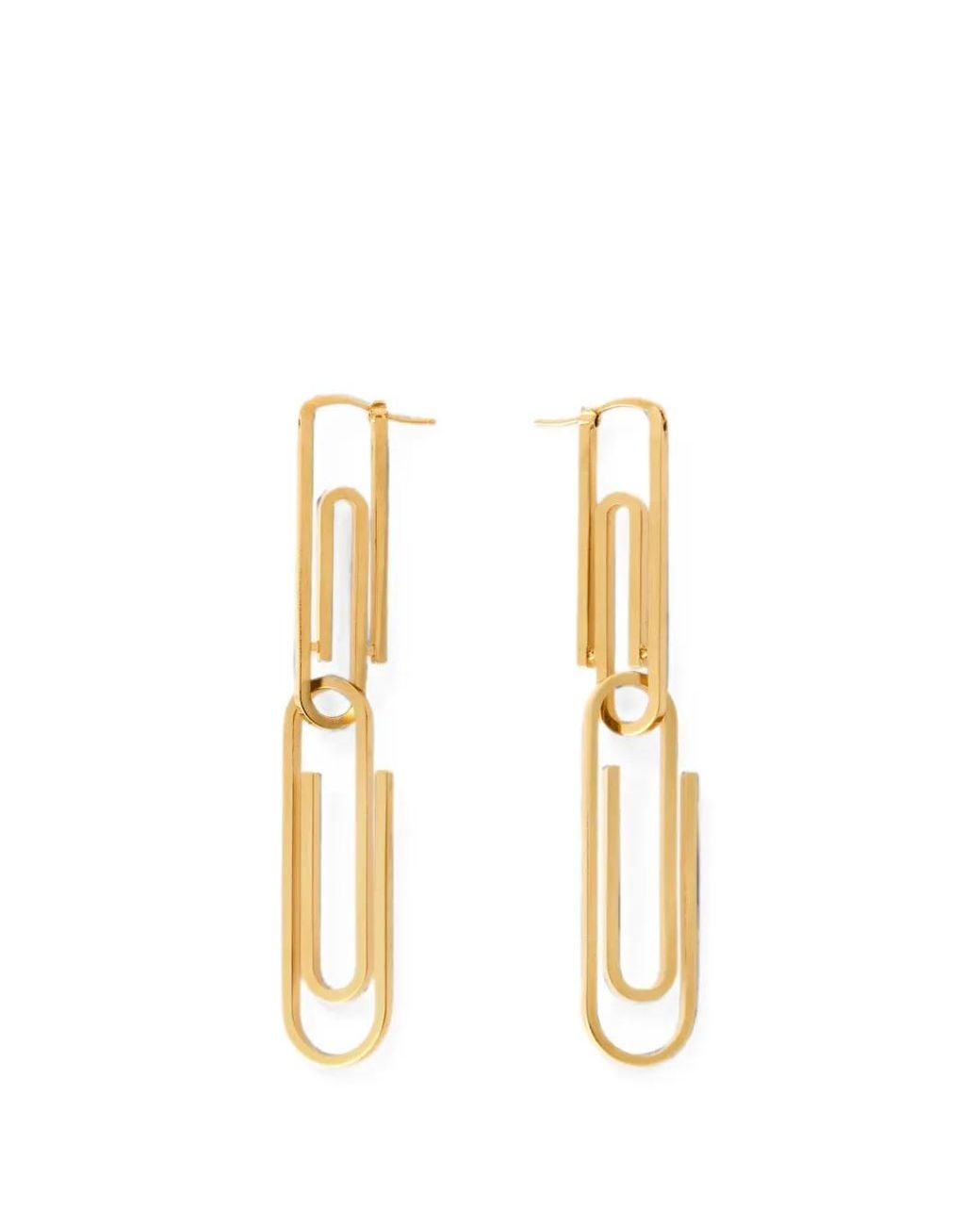 Off-White c/o Virgil Abloh Metallic Paperclip Drop Earrings