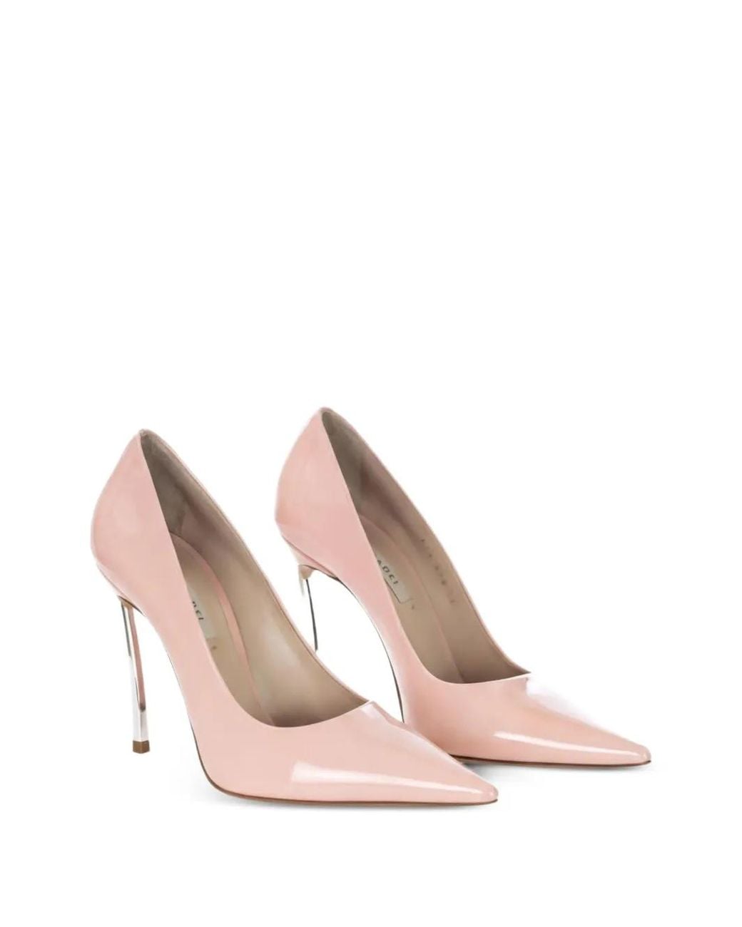 Casadei Pink Blade Patent Leather Heeled Pumps