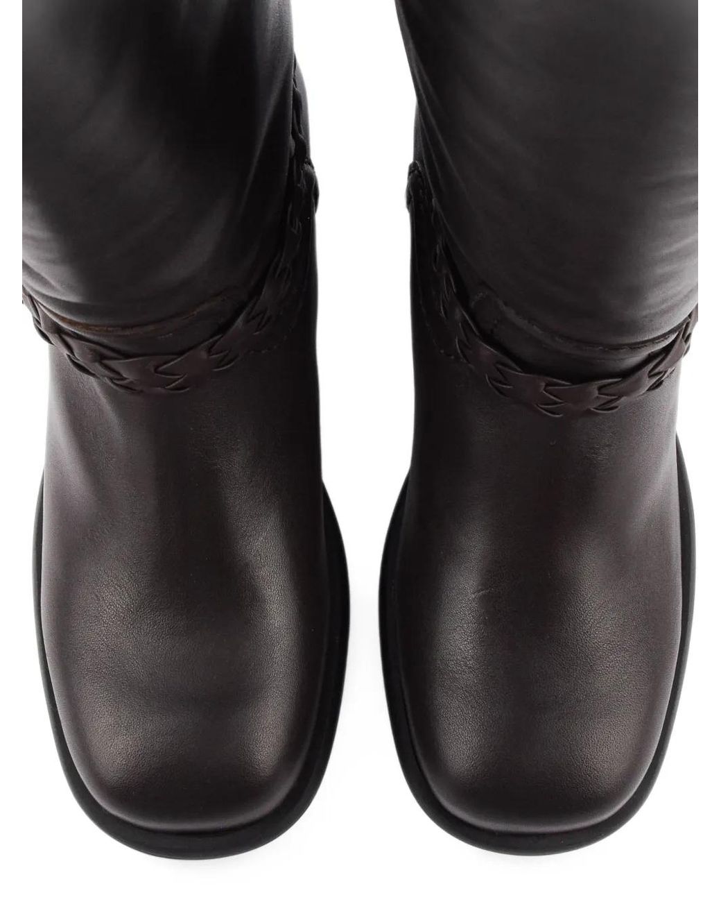 Nubikk Black Lizzy Lynn Braided-Strap Boots