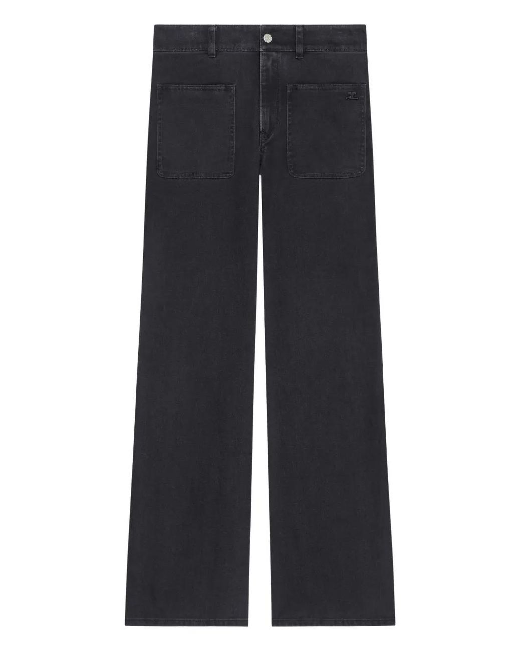 Courreges Blue Button-Fastening Pocket Jeans for men