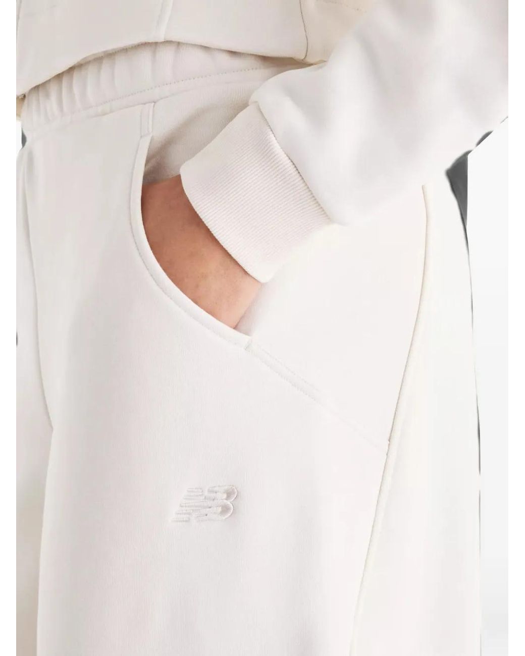 New Balance White Athletics Crafted Fleece Pants