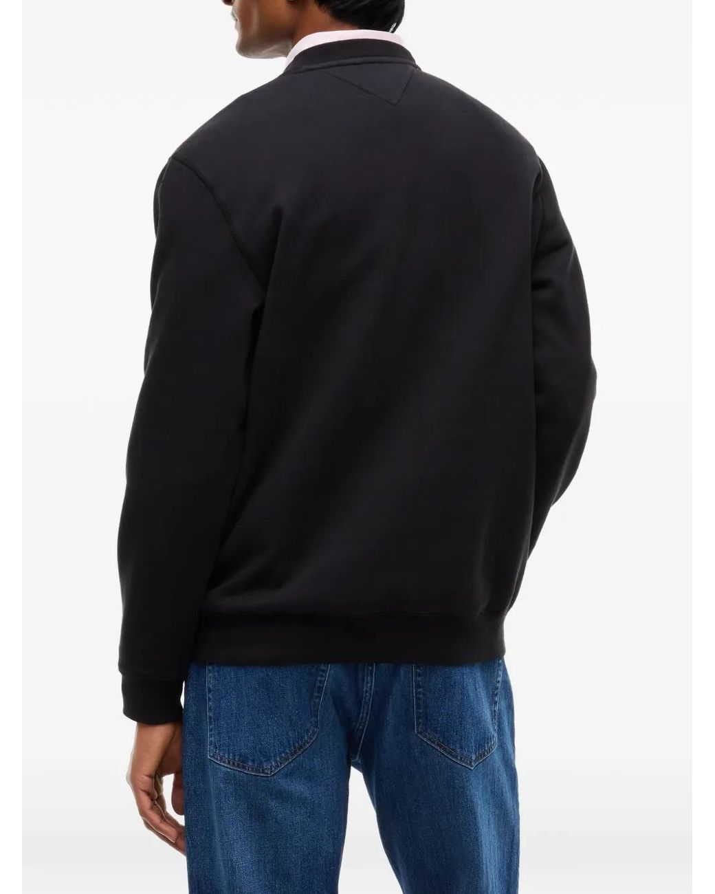 Tommy Hilfiger Blue Logo-Patch Sweater for men