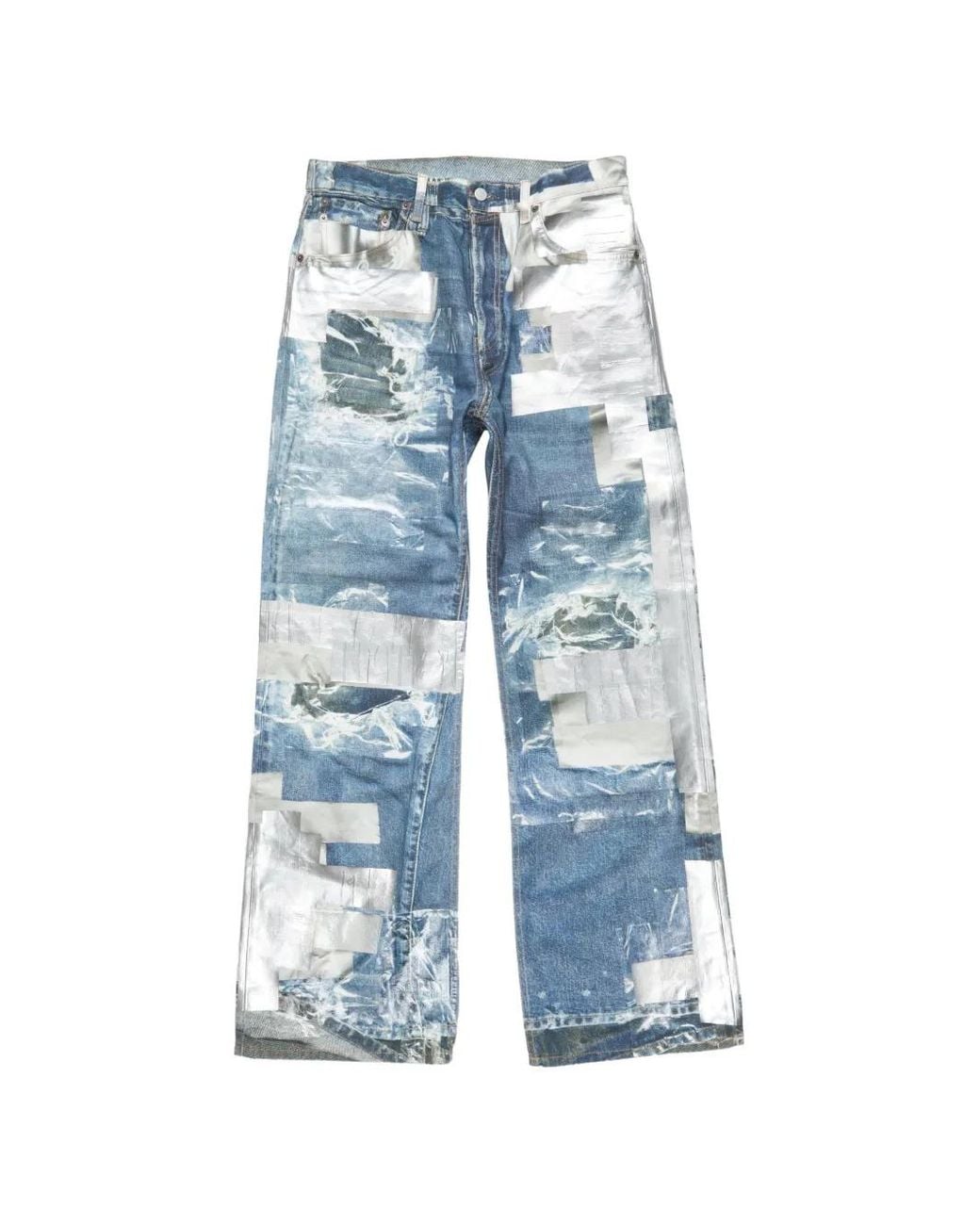 Vaqueros Rasgados Con Diseño Patchwork Acne de hombre de color Blue