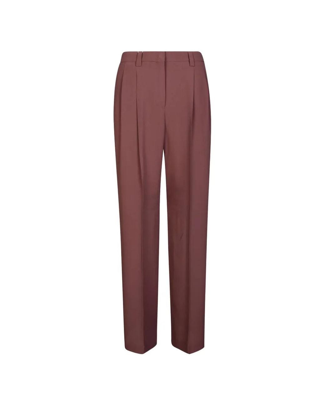 Incotex Purple Pleated Crêpe Trousers