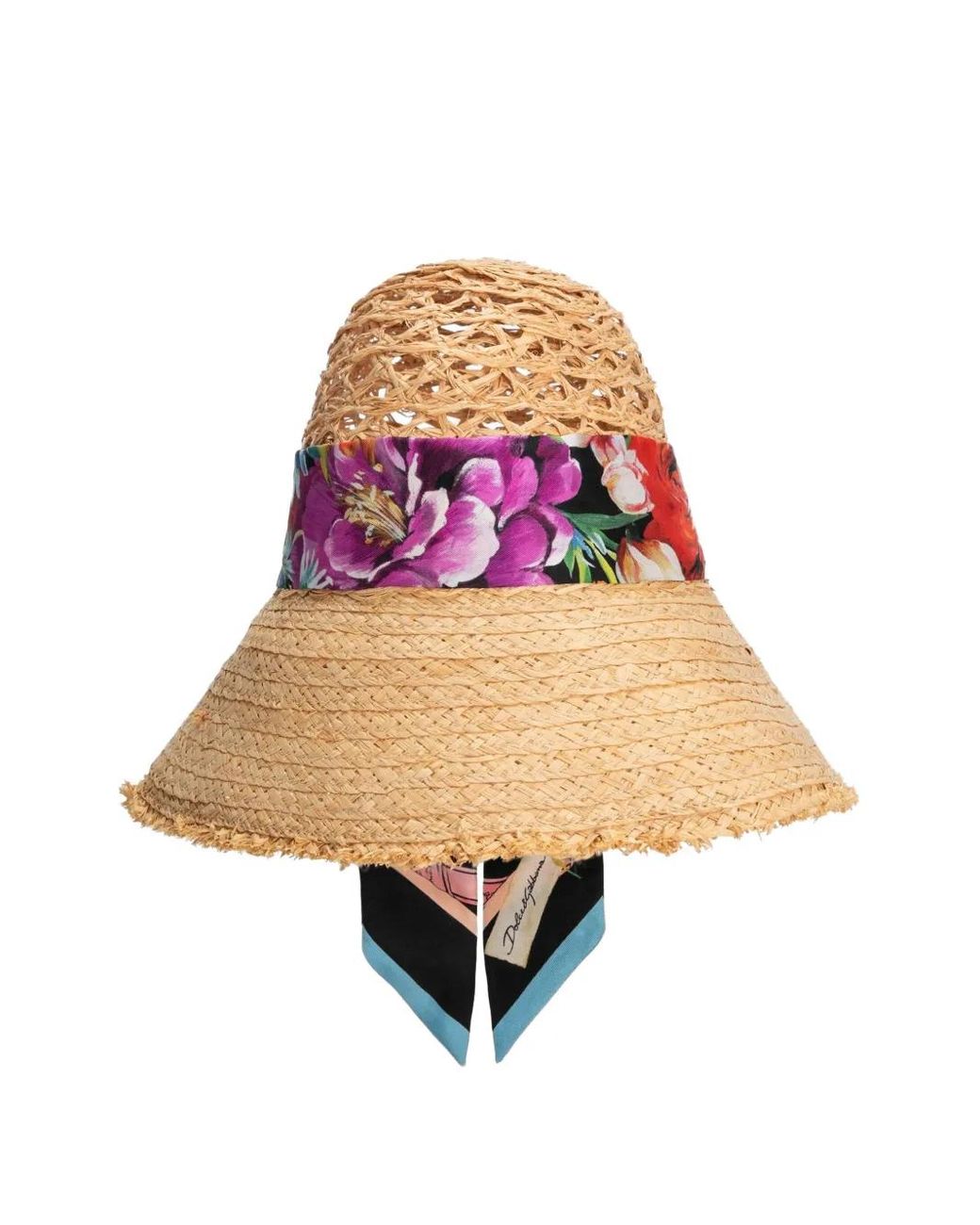 Dolce & Gabbana Pink Straw Sun Hat