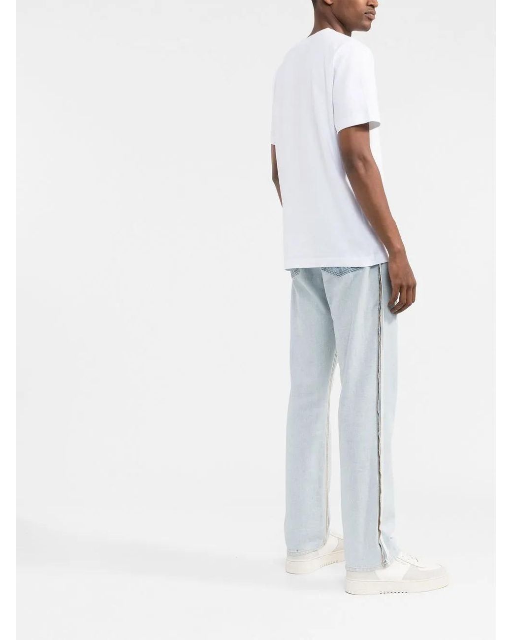 Off-White c/o Virgil Abloh White Ow Logo-Print Slim-Cut T-Shirt for men