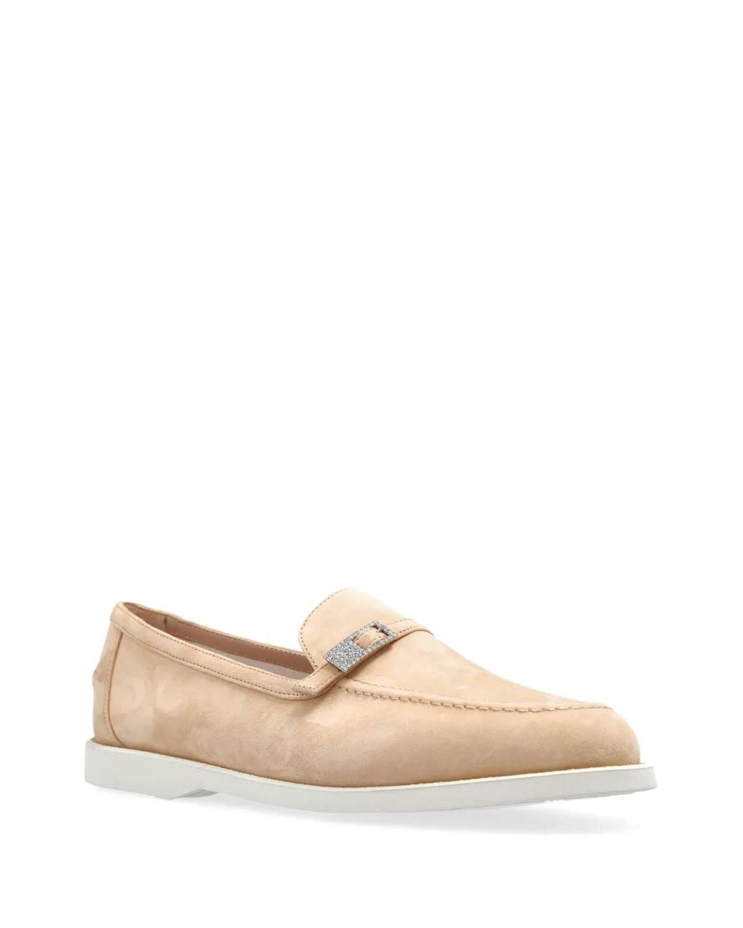 Le Silla Natural Suede Loafers