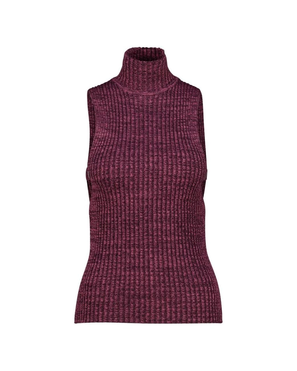 Rabanne Purple Gerippter Pullover