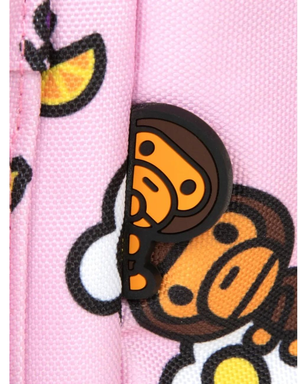 *BABY MILO® STORE BY *A BATHING APE® Pink Baby Milo Fruit-Print Backpack