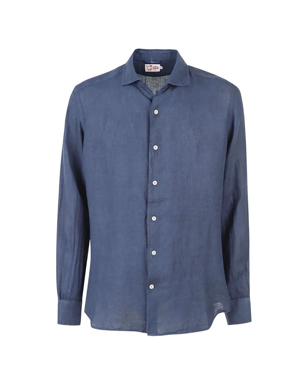 Camisa Con Botones Mc2 Saint Barth de hombre de color Blue