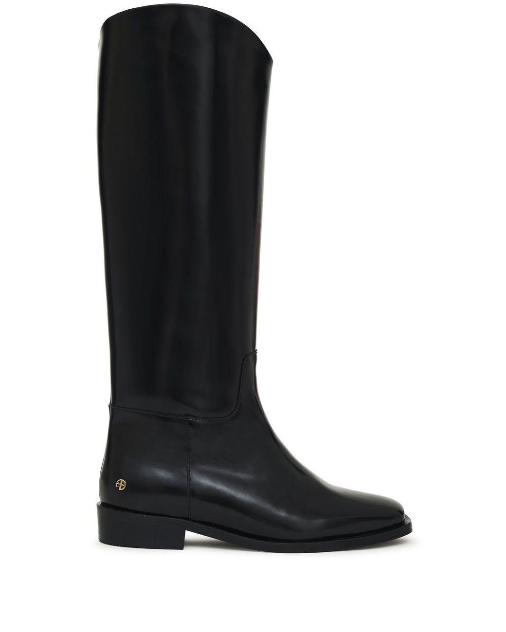 Anine Bing Kari Leather Riding Boots in Black | Lyst