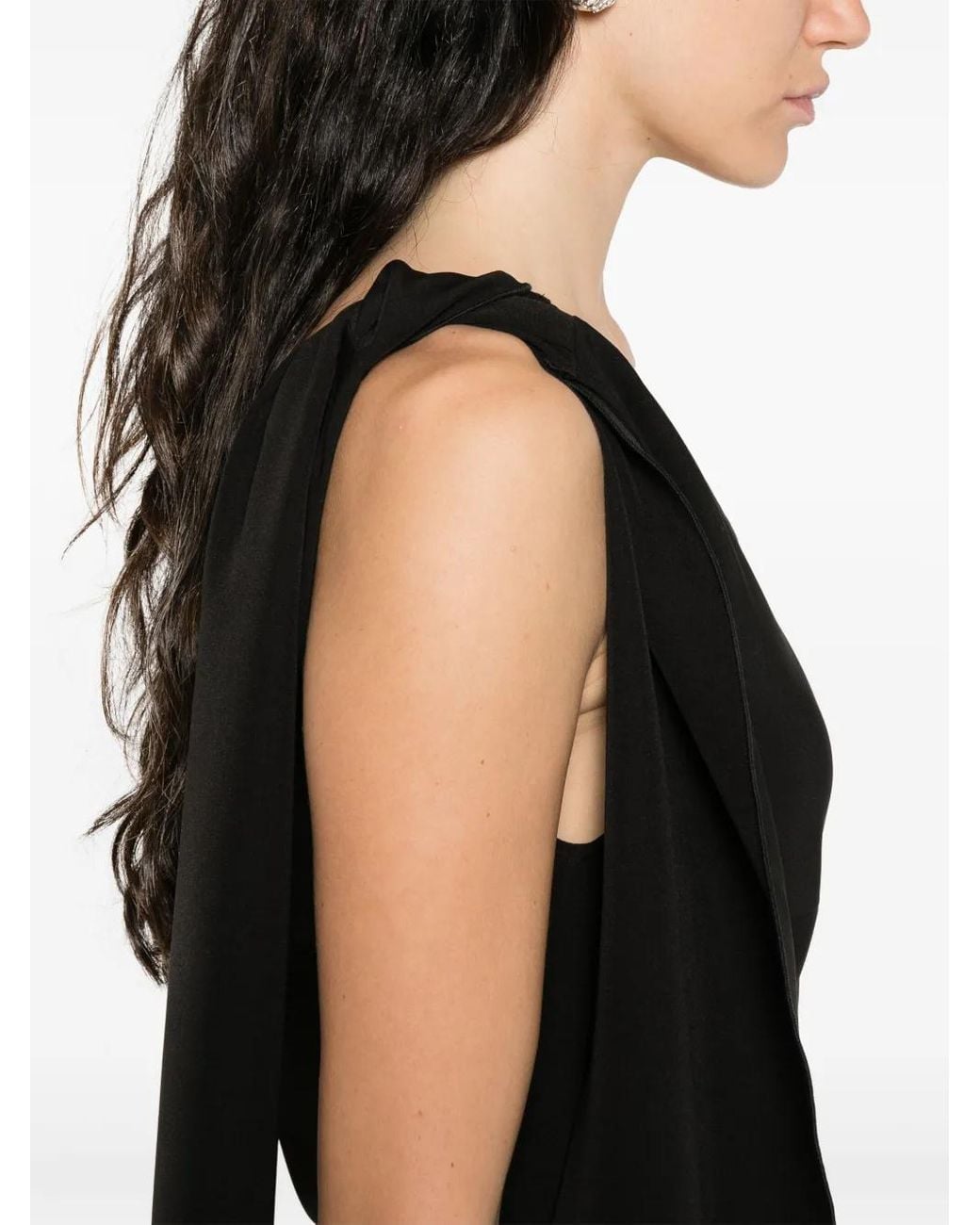 Atu Body Couture Black One-Shoulder Maxi Dress