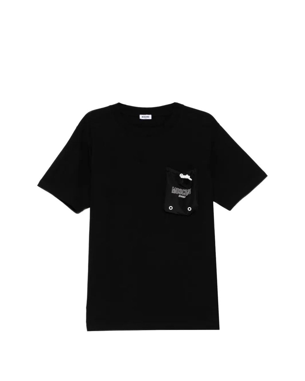 Moschino Black Logo-Print Pocket T-Shirt for men