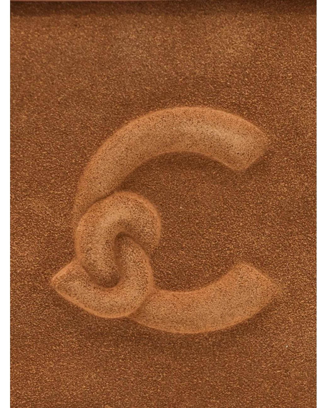 Coccinelle Brown Logo-Detail Suede Shoulder Bag