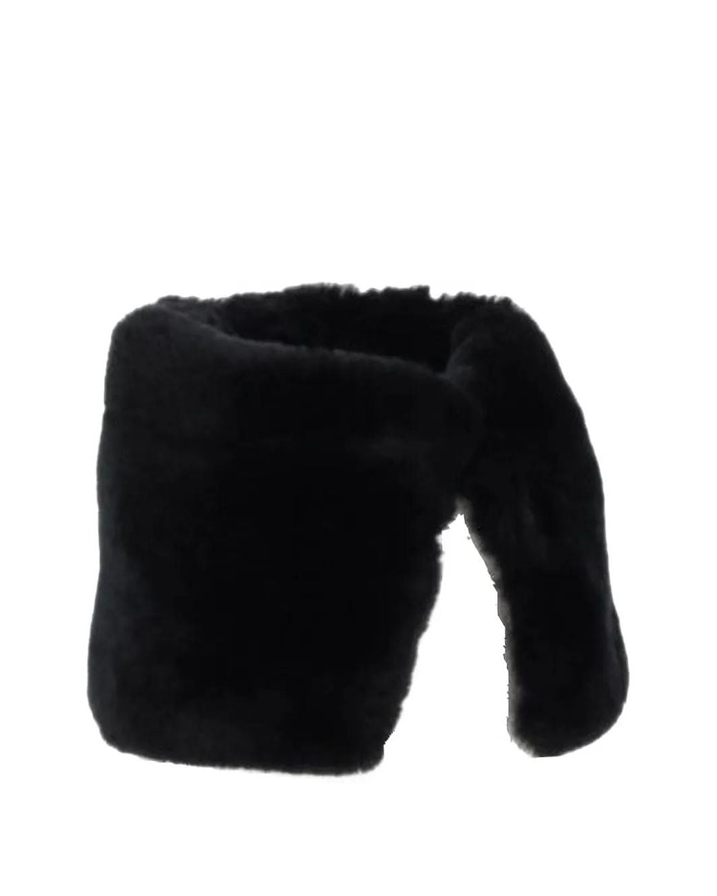 Antipast Black Faux-Fur Muffler