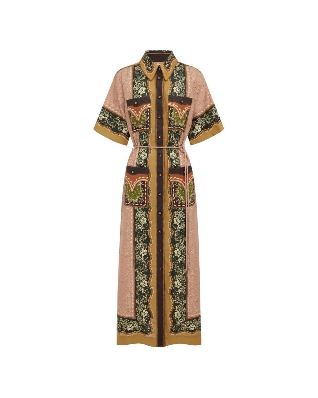 ALÉMAIS Metallic Darcey Shirtdress