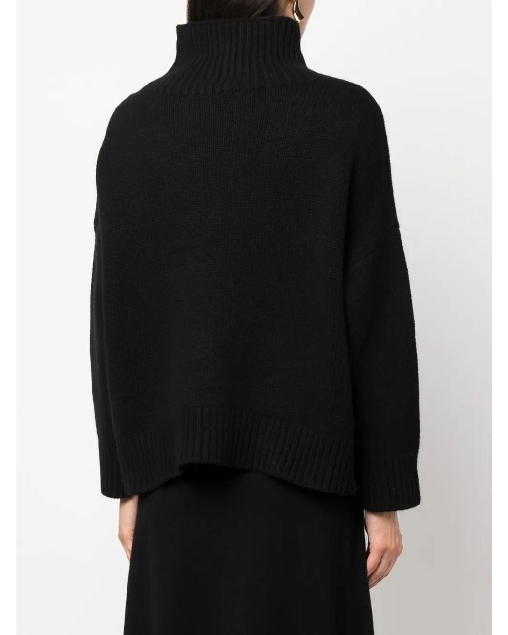 Yves Salomon Black Button-Detail Knitted Jumper