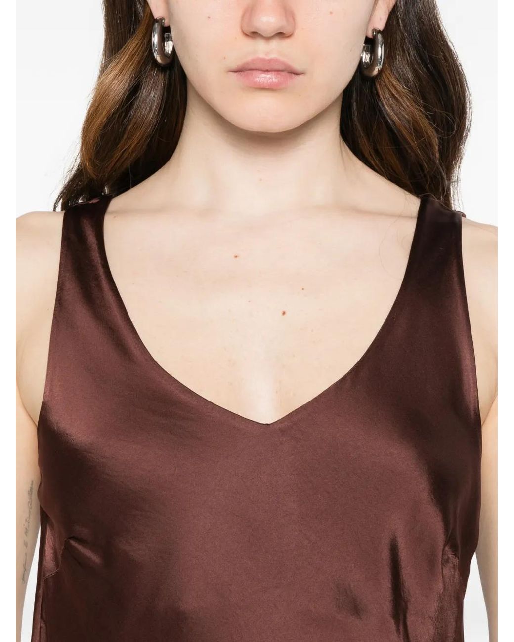 Dixie Brown V-Neck Top