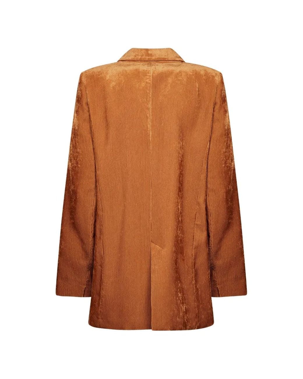 Forte_forte Brown Blazer En Maille Côtelée