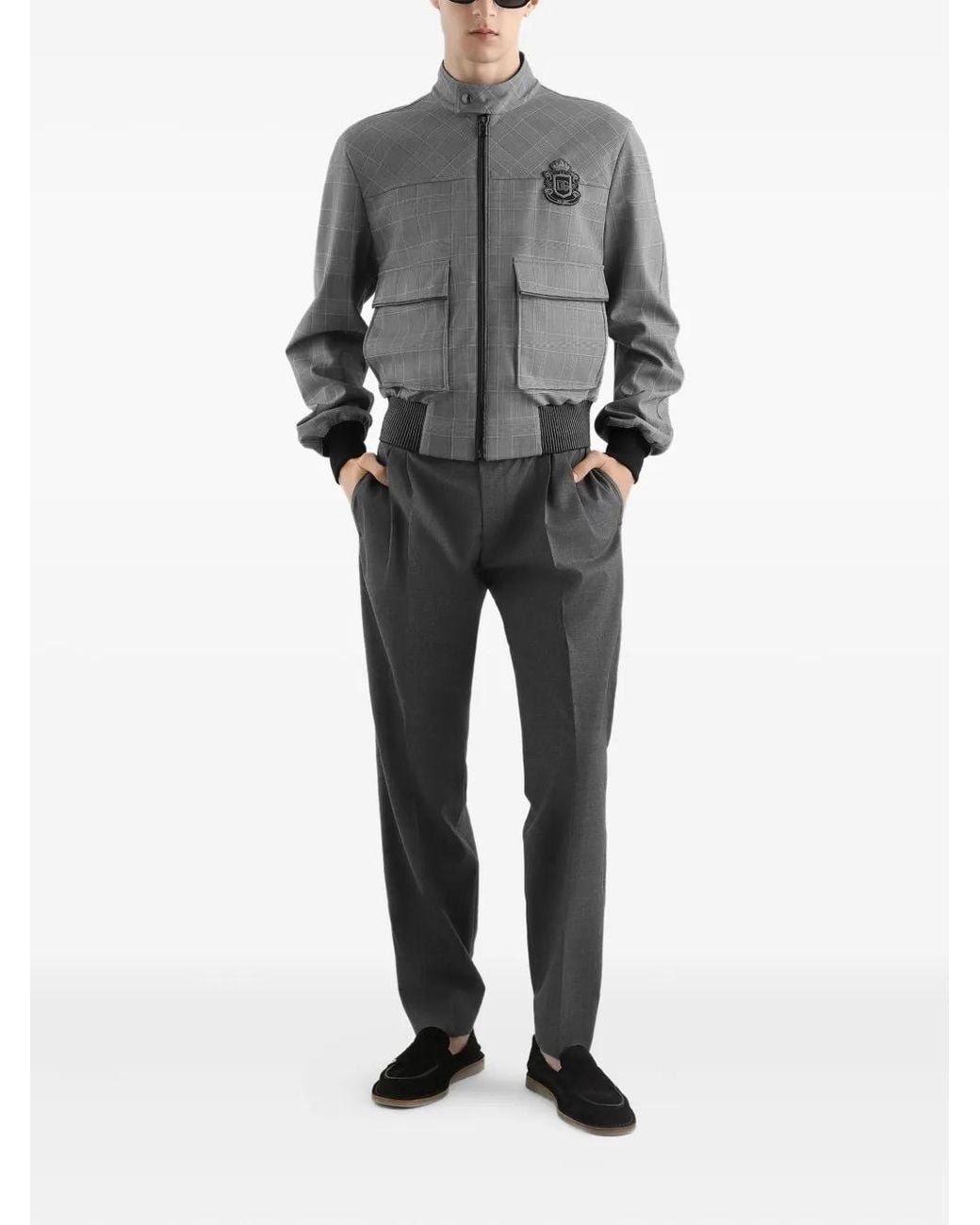 Dolce & Gabbana Gray Unlined Blouson Jacket for men