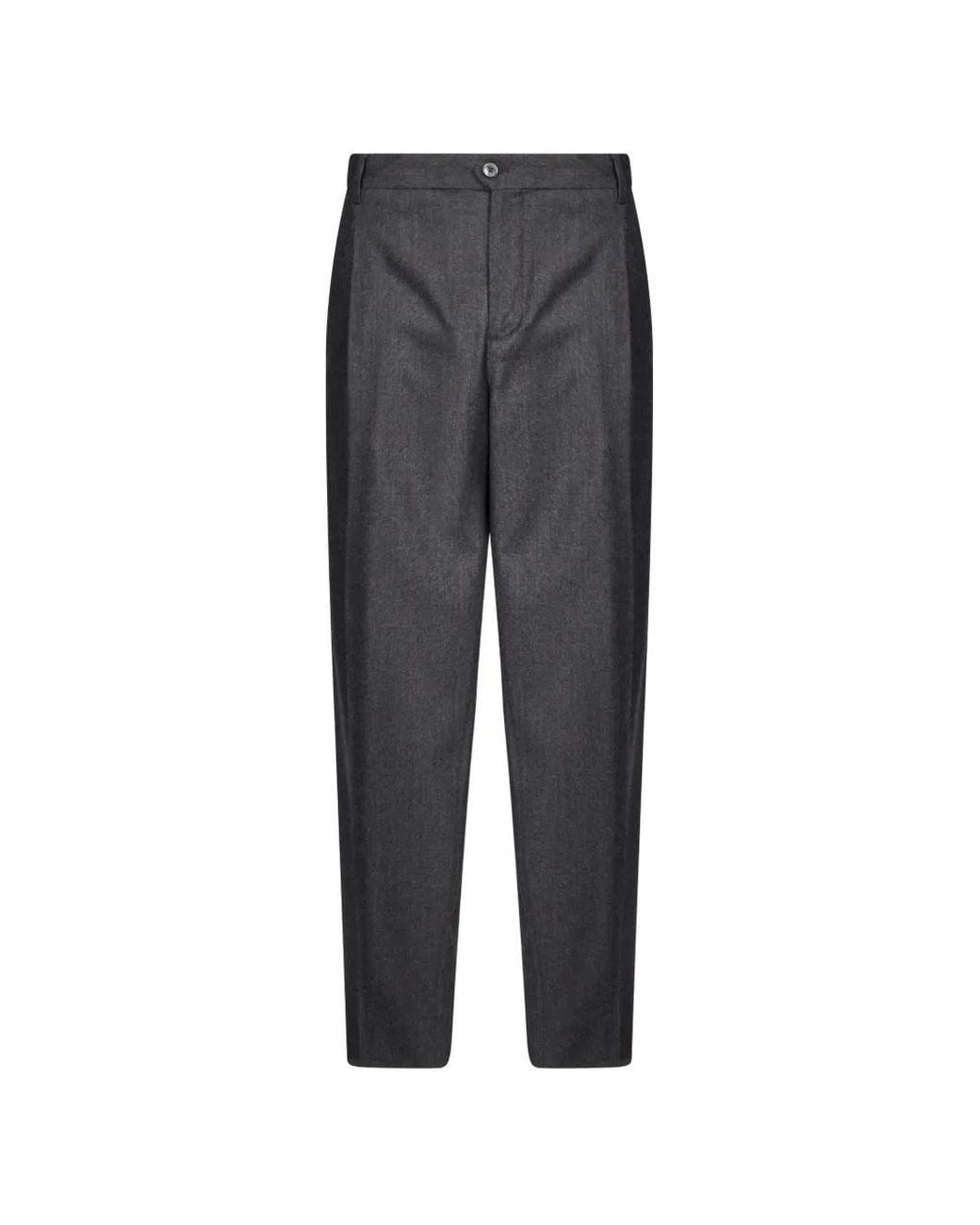 Briglia 1949 Gray Pleated Straight-Leg Trousers