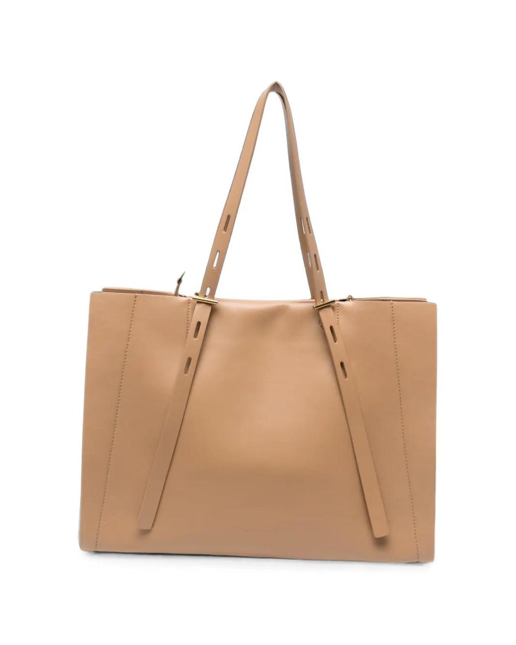 MINOBOSSI Natural Paula Leather Tote Bag