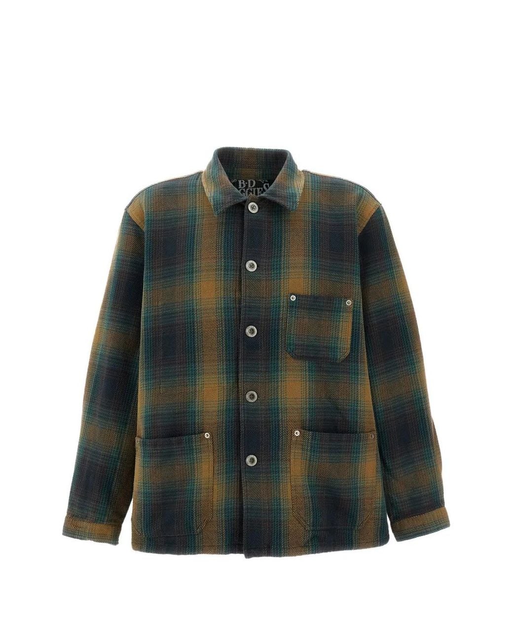 B.D. Baggies Green Check-Pattern Cotton Jacket for men