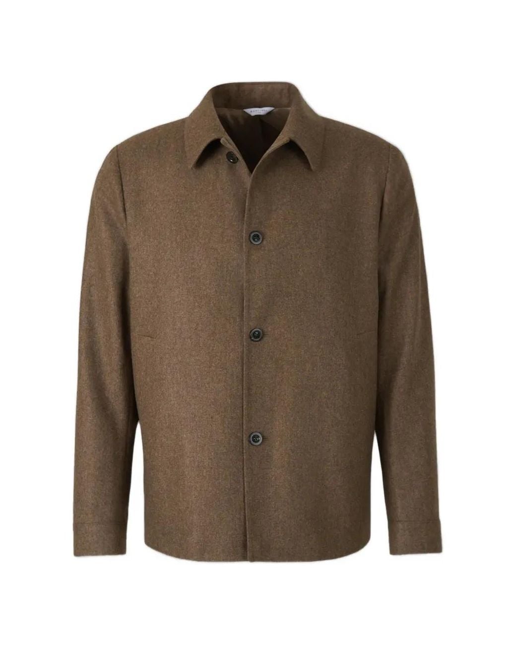 Boglioli Green Button-Up Shirt Jacket for men