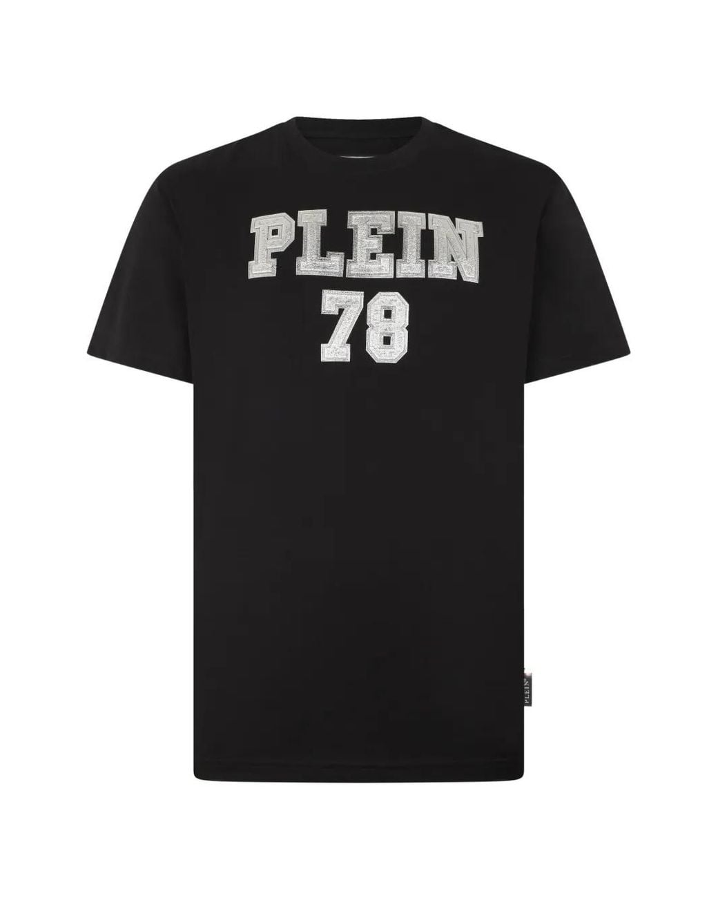 Philipp Plein Black Round Neck T-Shirt College for men