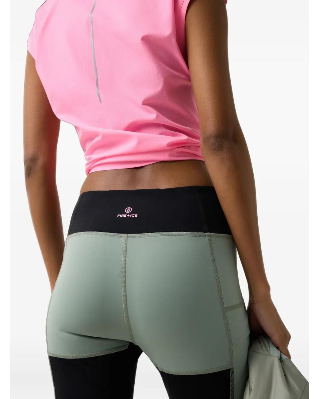 Bogner Fire + Ice Green Candra Logo-Print Leggings