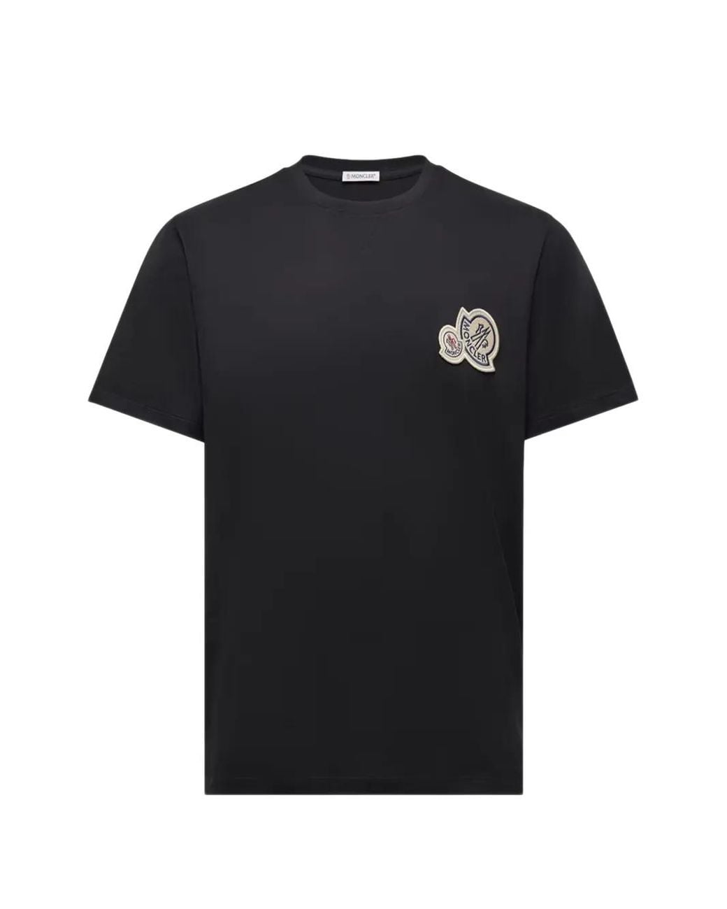 Moncler Black Crew Neck T-Shirt for men