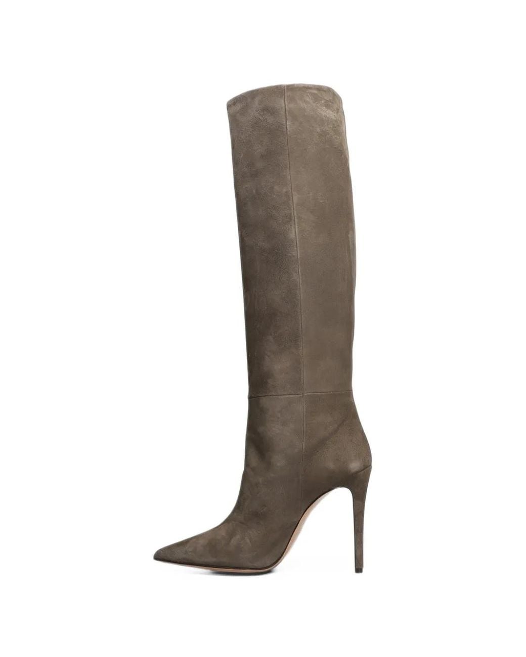 Anna F. Brown Pointed-Toe Stiletto-Heel Boots