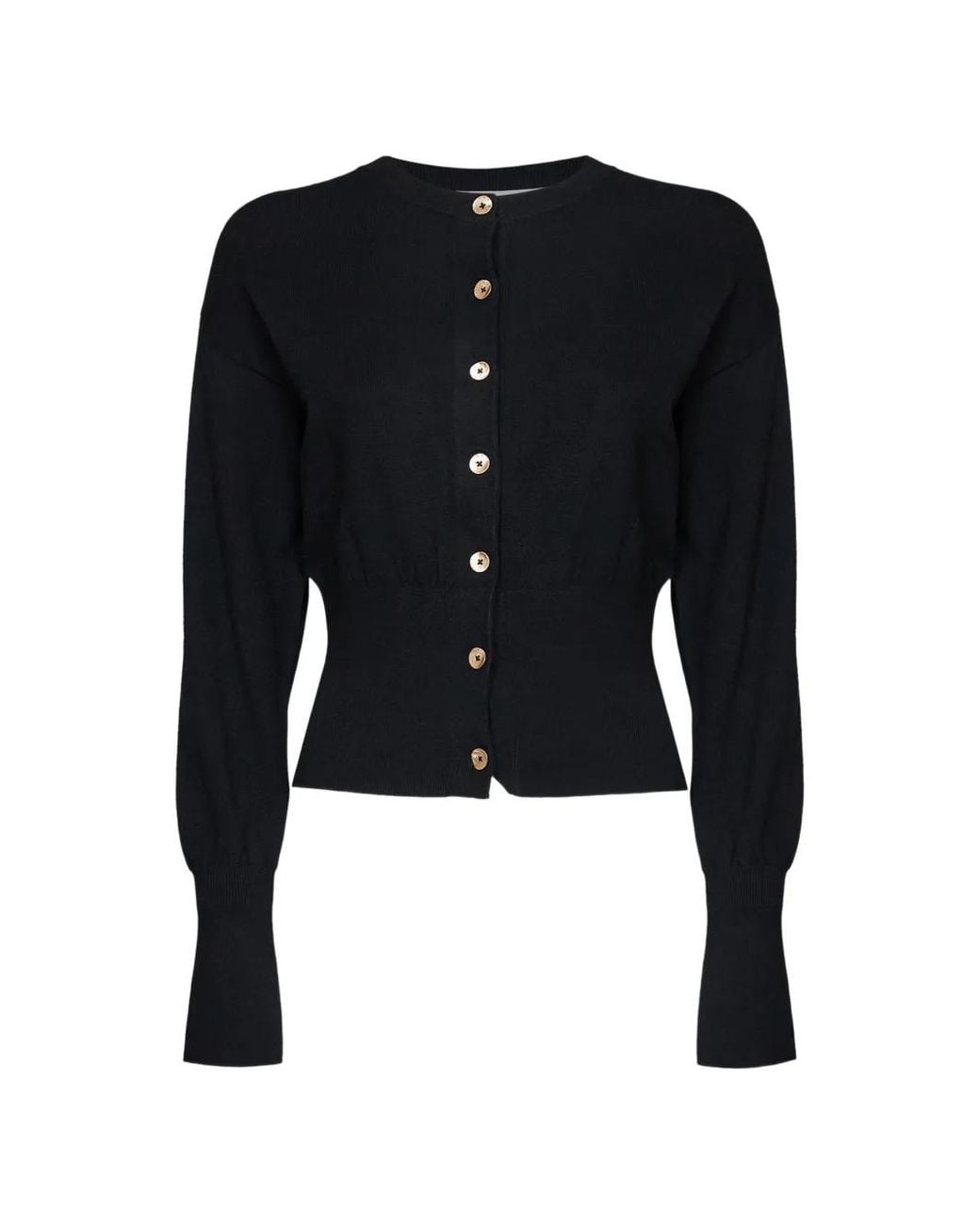 Kaos Black Button-Up Drop-Shoulder Cardigan