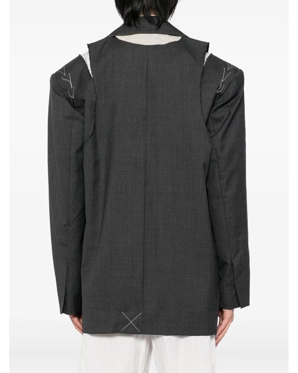 SONIA CARRASCO Black Deconstructed Blazer for men