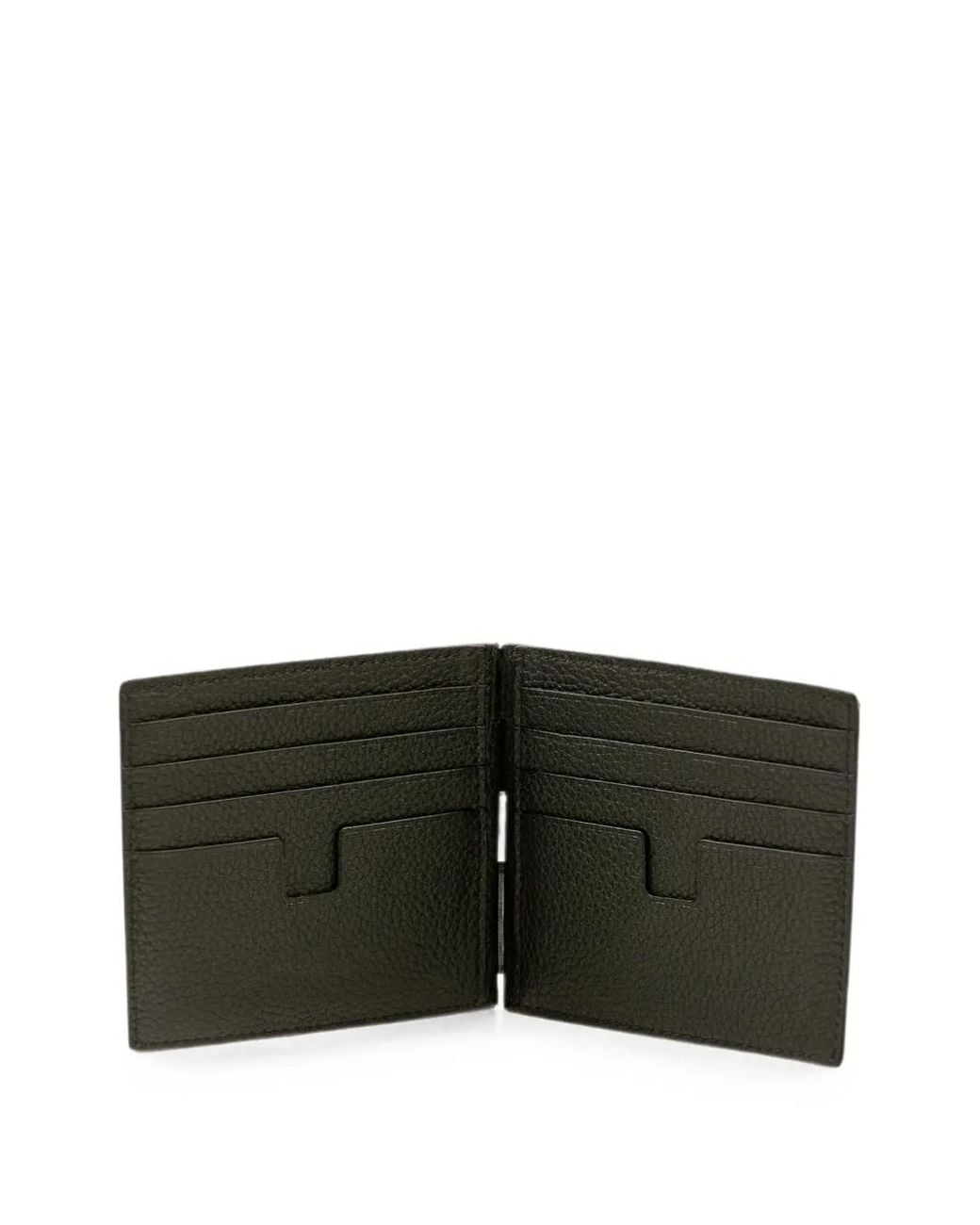 Tom Ford Black Money-Clip Leather Wallet for men
