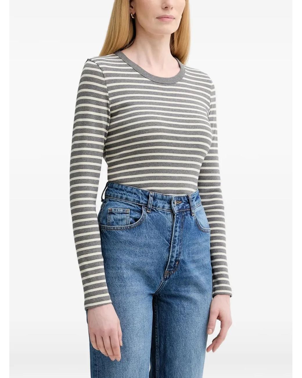 Marc O' Polo Blue Striped Long-Sleeve T-Shirt