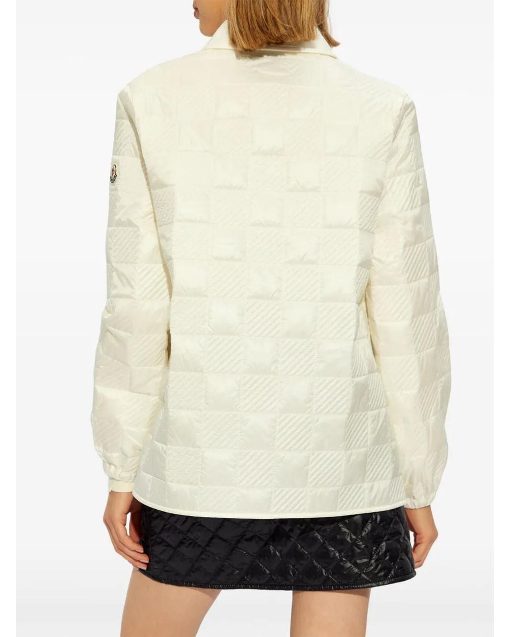 Moncler Jack Met Logo-Applicatie in het White