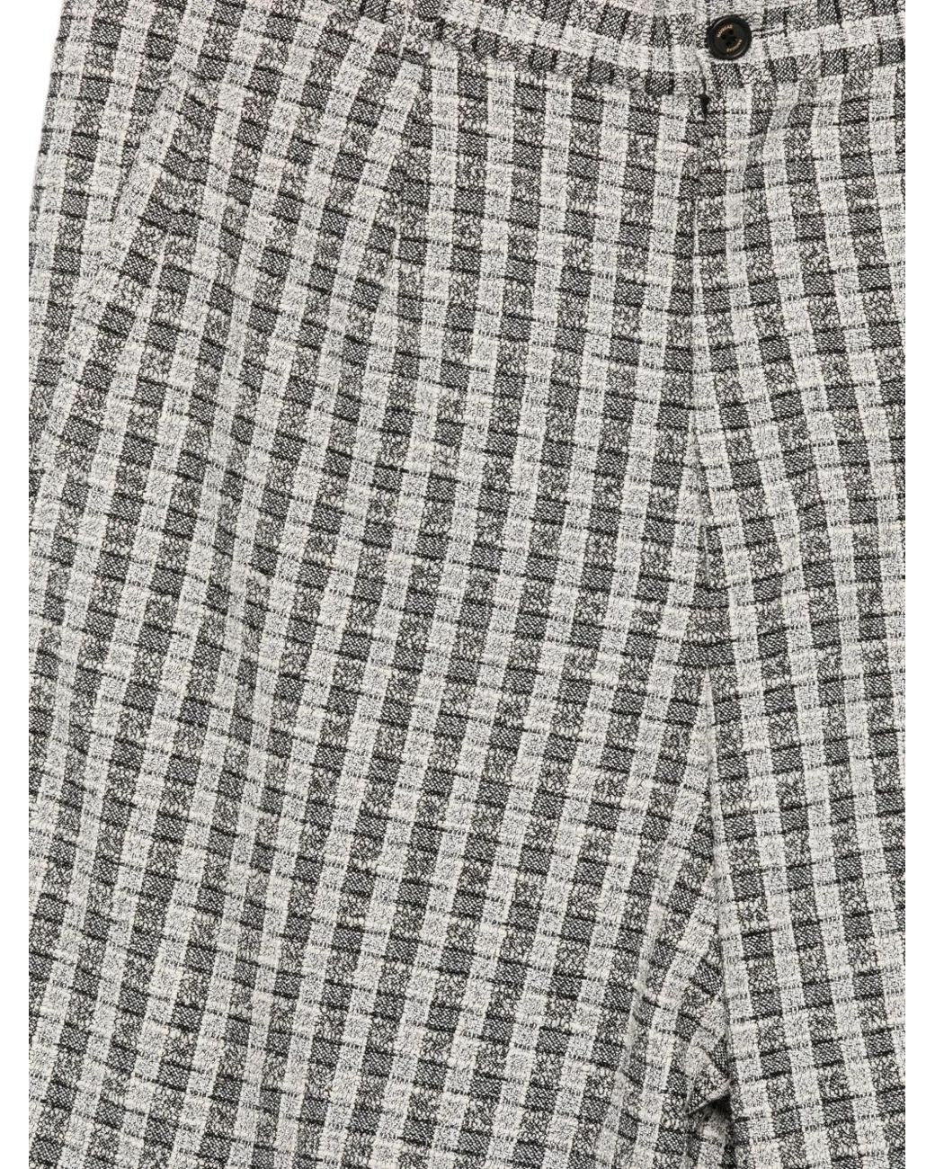 NAHMIAS Gray Check-Pattern Buttoned Shorts for men