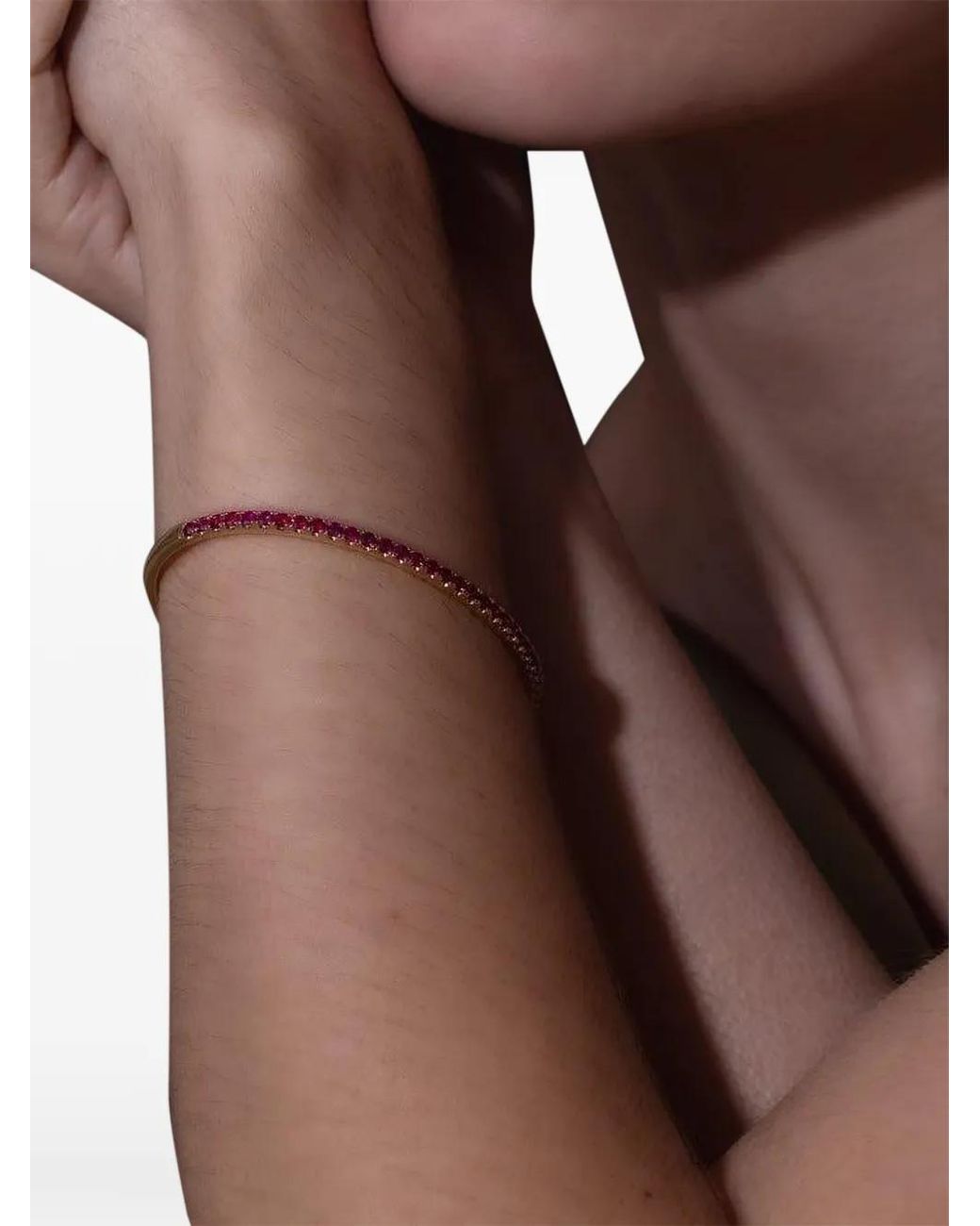 Kwiat White Stackable Ruby Bangle Bracelet