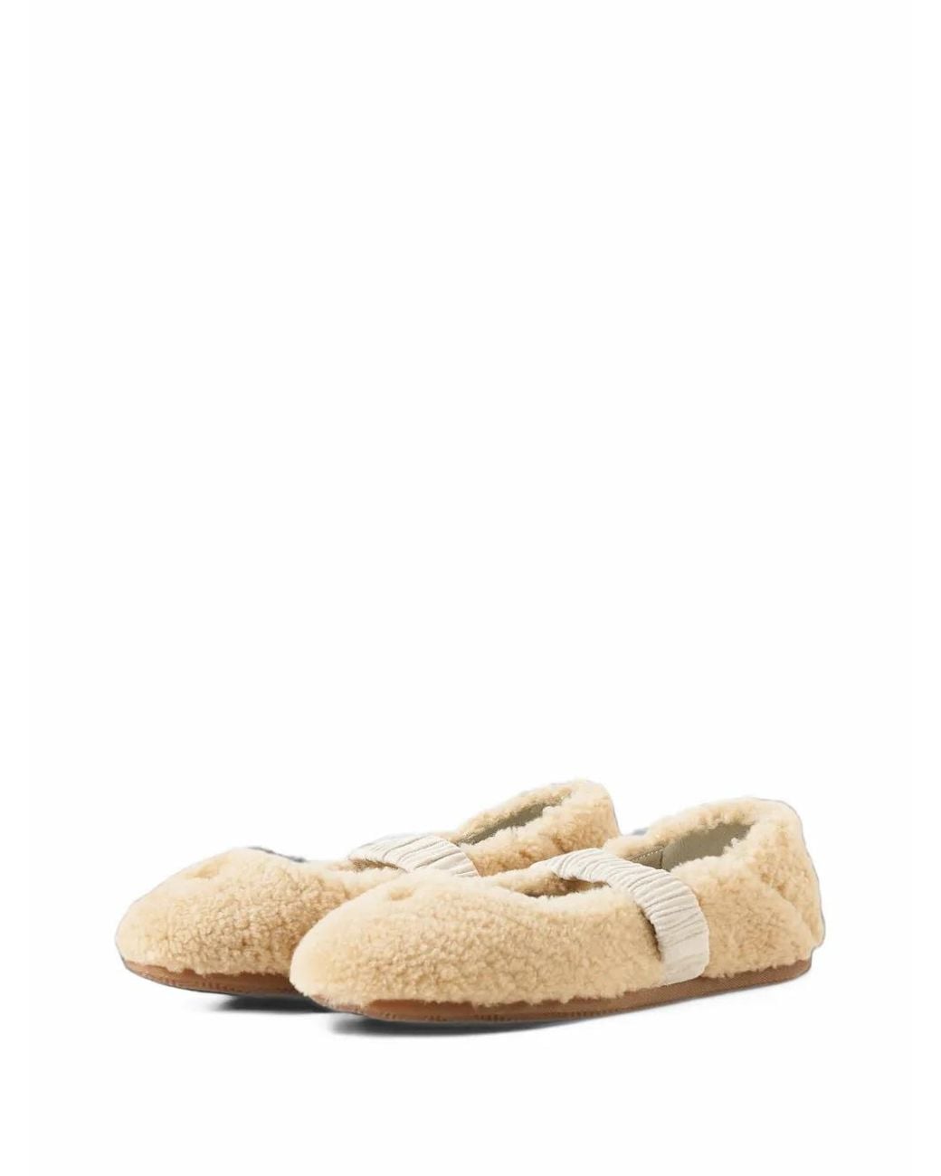 Bogner Natural Vienna Shearling Ballet Flats