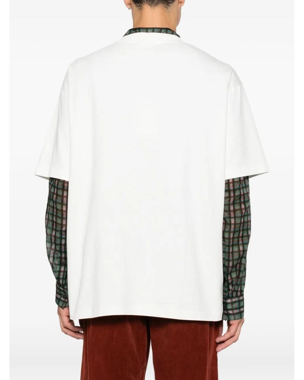 Drole de Monsieur White Graphic-Print T-Shirt for men