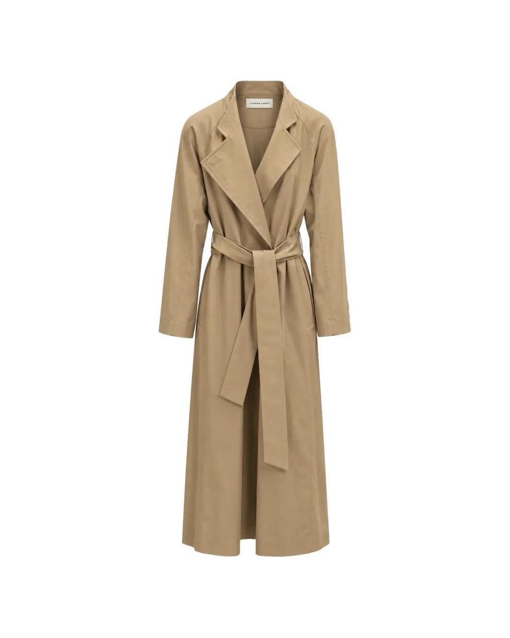 Liviana Conti Natural Belted-Waist Trench Coat