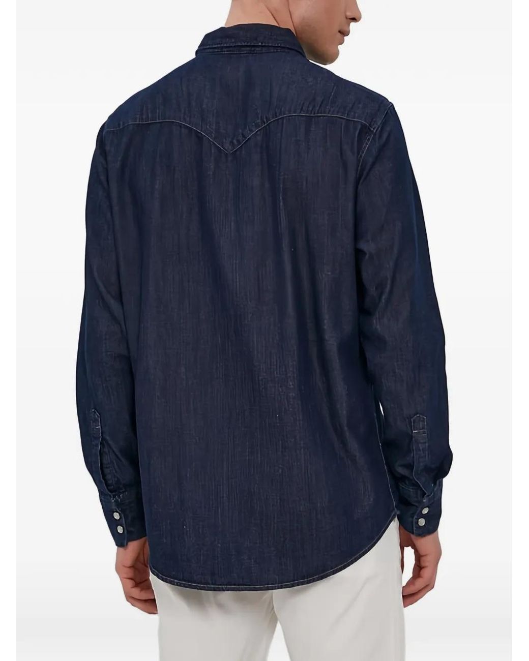 Levi's Blue Buttoned Denim Shirt for men