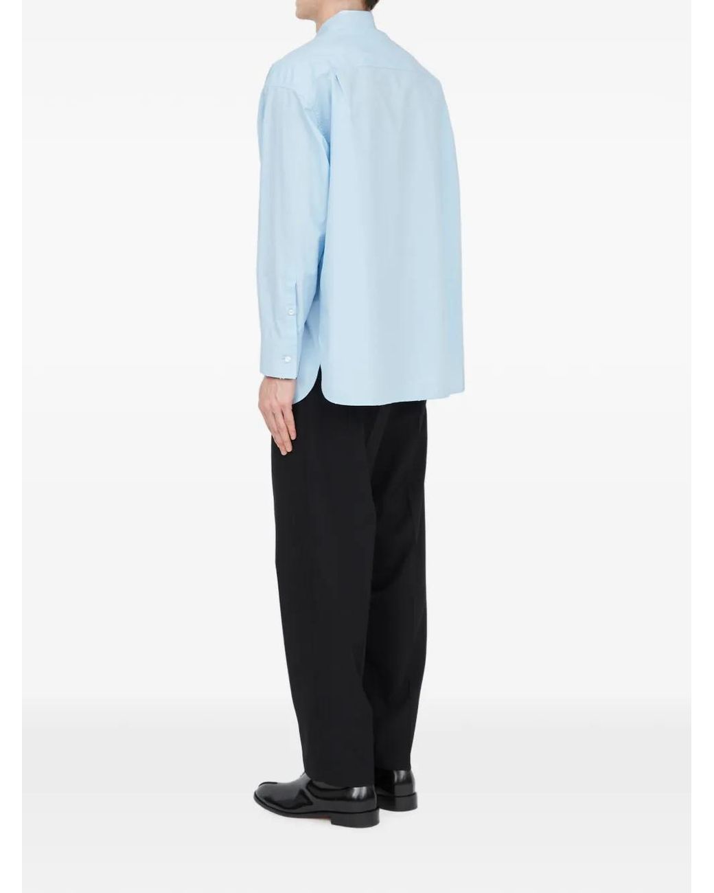 MM6 by Maison Margiela Blue Cotton Poplin Shirt for men