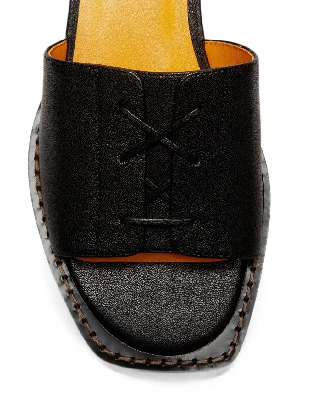 LILI CURIA Black Vera Lace-Up Sandals