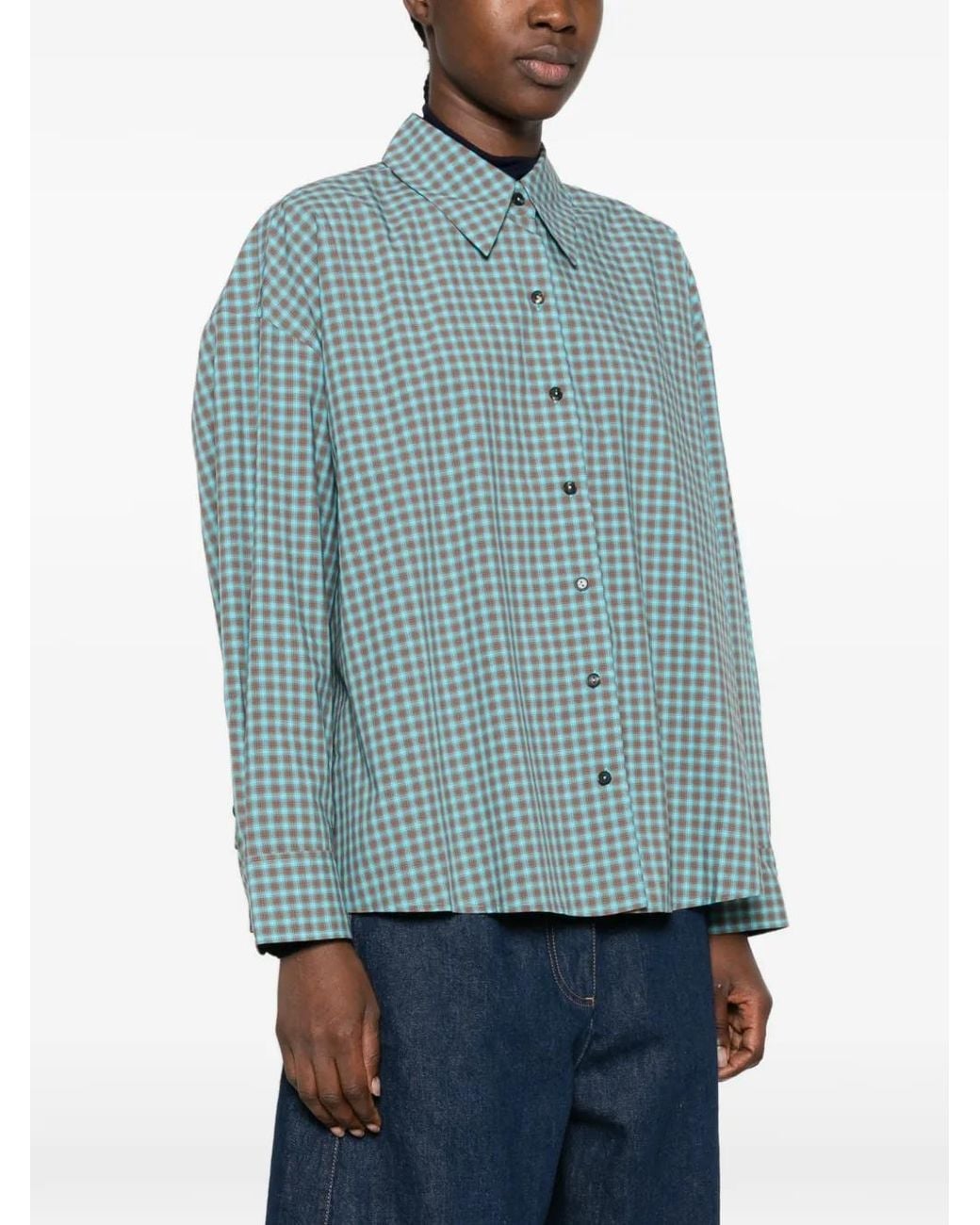 Cordera Blue Check-Print Shirt