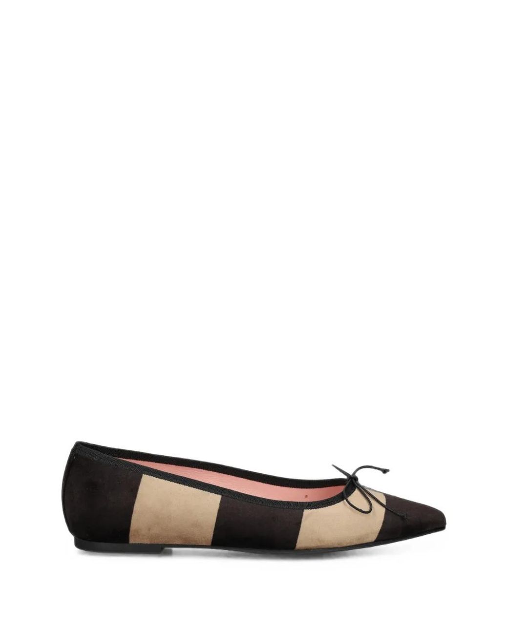 Pretty Ballerinas White Paris Striped Ballet Flats