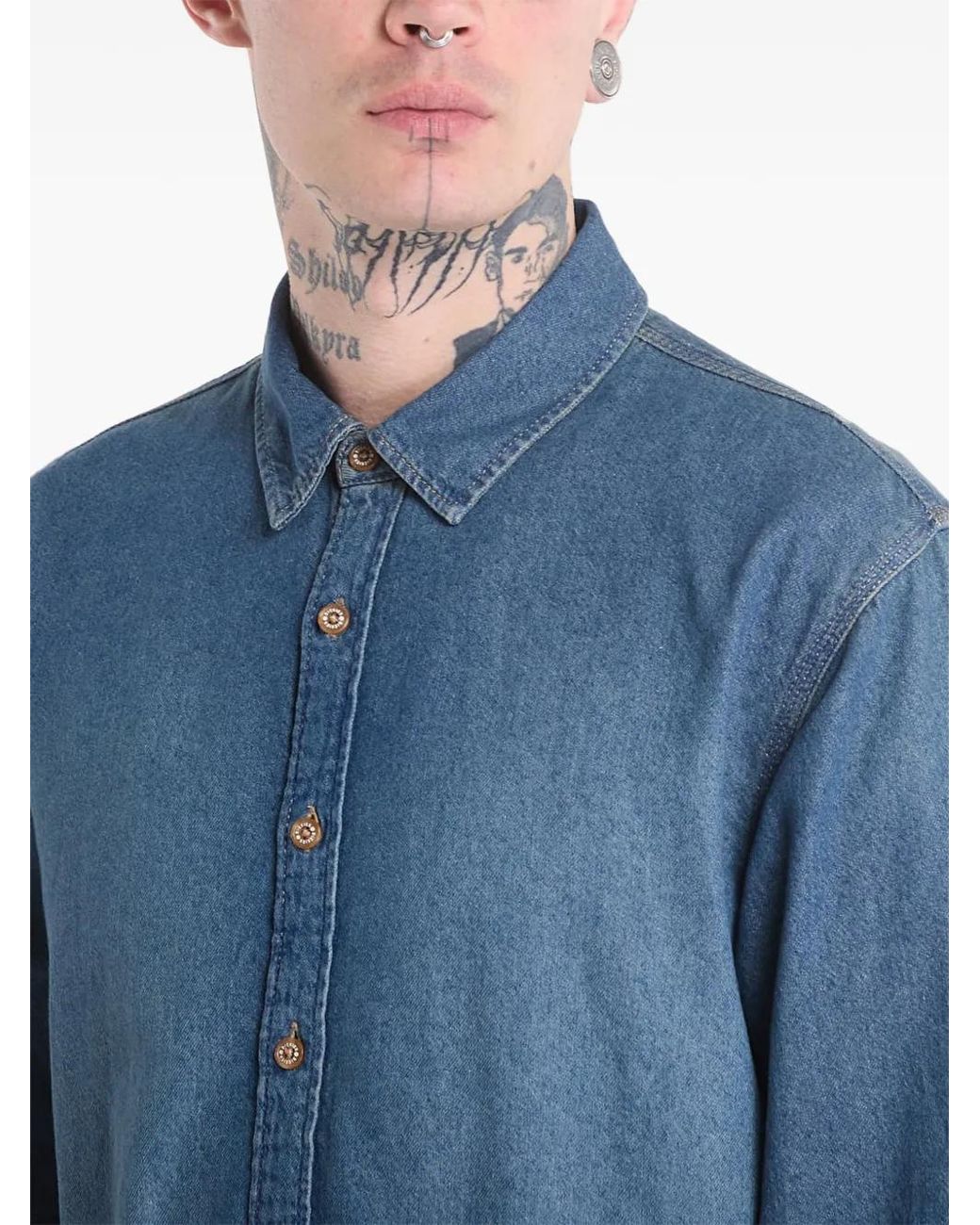 Dickies Blue Lightweight Denim Shirt for men